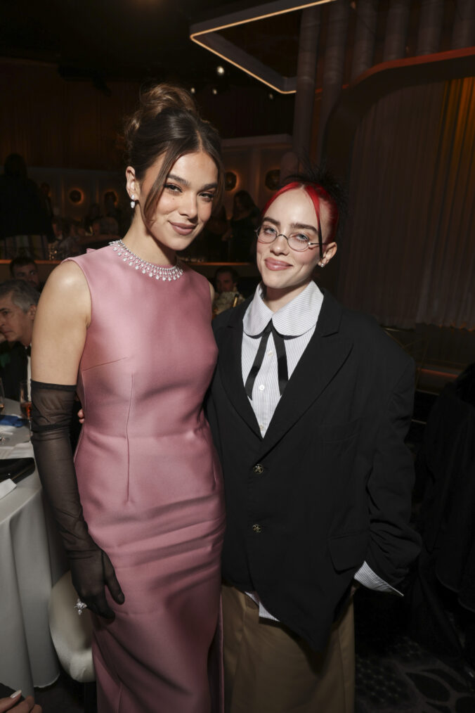 Haylee Steinfeld and Billie Eilish at the 81st Annual Golden Globe Awards