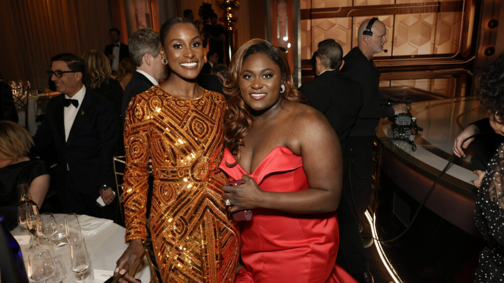 Issa Rae and Danielle Brooks at the 81st Annual Golden Globe Awards