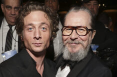 Jeremy Allen White and Gary Oldman at the 81st Annual Golden Globe Awards