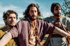 George H. Xanthis, Jonathan Roumie, and Abe Bueno-Jallad in 'The Chosen'