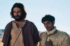 Jonathan Roumie as Jesus and Paras Patel as Matthew in 'The Chosen'