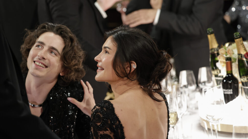 Timothee Chalamet and Kylie Jenner at the 81st Annual Golden Globe Awards