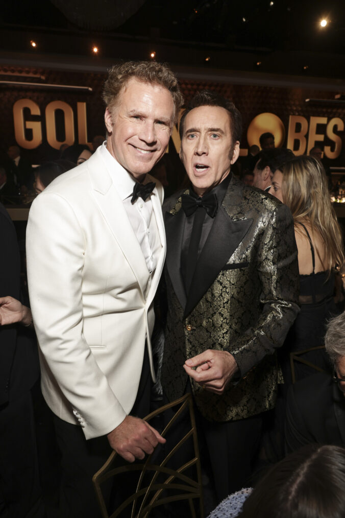 Will Ferrell and Nicolas Cage at the 81st Annual Golden Globe Awards