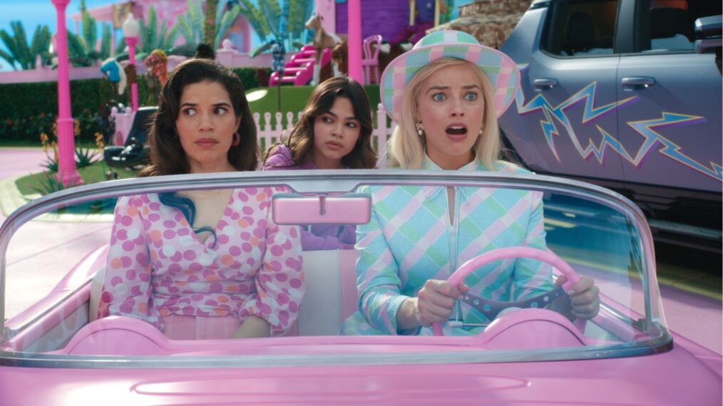 America Ferrera, Ariana Greenblatt, and Margot Robbie in 'Barbie'