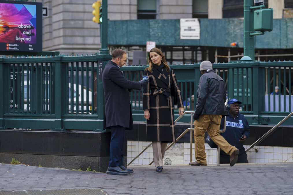 Donnie Wahlberg as Danny Reagan and Bridget Moynahan as Erin Reagan Boyle in 'Blue Bloods' Season 14 Episode 1