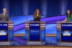 Mo Rocca, Lisa Ann Walter, and Katie Nolan on Celebrity Jeopardy finale