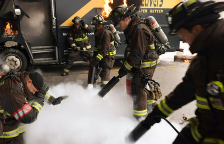 Joe Minoso, Taylor Kinney, Daniel Kyri, and Jake Lockett — 'Chicago Fire'