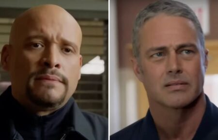 Joe Minoso and Taylor Kinney in 'Chicago Fire' Season 12 Episode 2