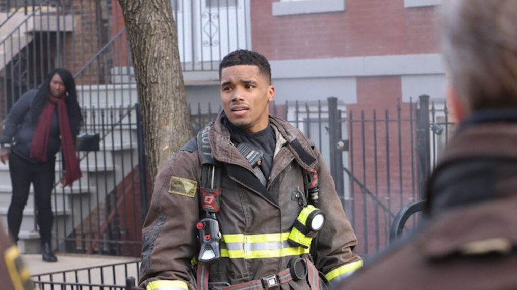 Rome Flynn as Derrick Gibson and Christian Stolte as Randy McHolland in 'Chicago Fire' - Season 12, Episode 2