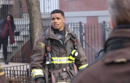 Rome Flynn as Derrick Gibson and Christian Stolte as Randy McHolland in 'Chicago Fire' - Season 12, Episode 2