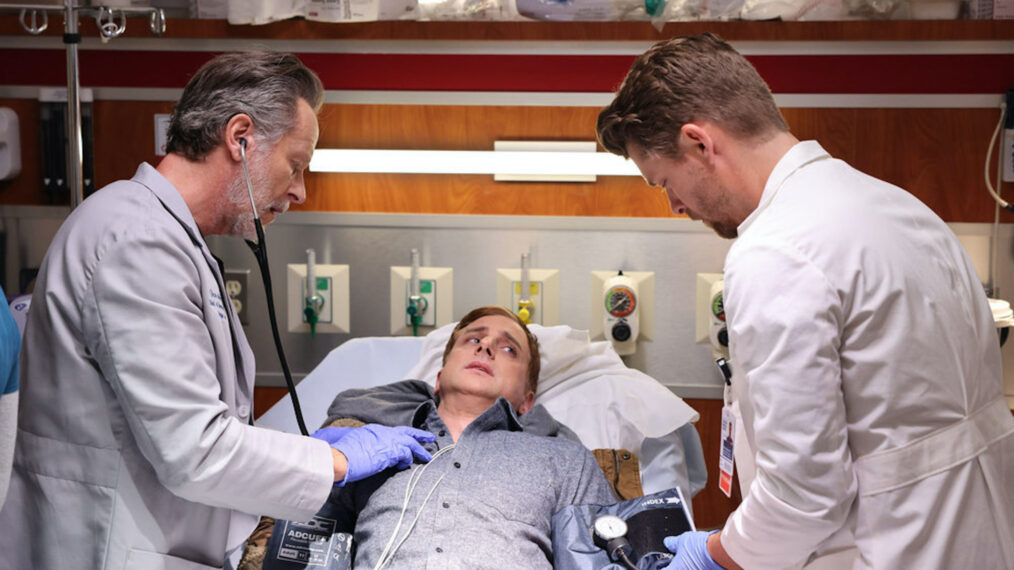 Steven Webber as Dr. Dean Archer, Luke Mitchell as Dr. Mitch Ripley in 'Chicago Med' - Season 9