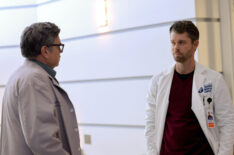 Oliver Platt as Dr. Daniel Charles, Luke Mitchell as Dr. Mitch Ripley in 'Chicago Med' - Season 9