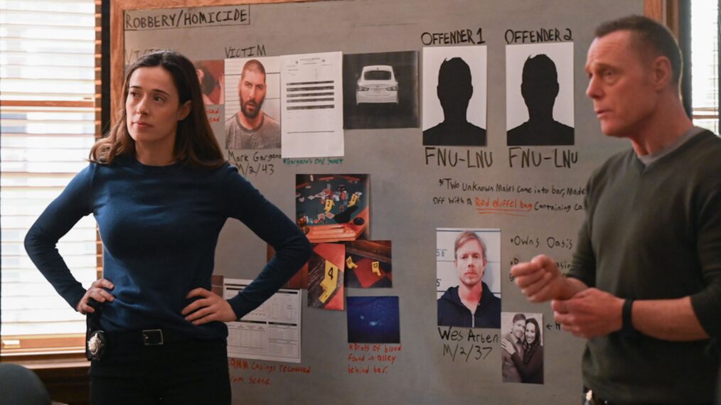 Marina Squerciati as Kim Burgess and Jason Beghe as Hank Voight in 'Chicago P.D.' Season 11 Episode 2