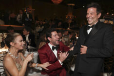 Emily Blunt, John Krasinski, and Bradley Cooper at the Golden Globe Awards 2024