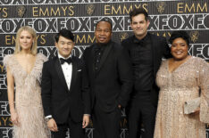 Desi Lydic, Ronny Chieng, Roy Wood Jr., Michael Kosta, and Dulcé Sloan attend the 75th Primetime Emmy Awards at Peacock Theater on January 15, 2024 in Los Angeles, California.