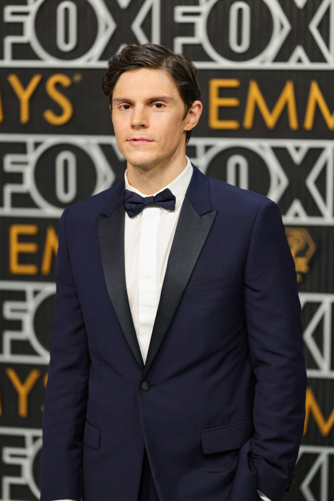 Evan Peters attends the 75th Primetime Emmy Awards at Peacock Theater on January 15, 2024 in Los Angeles, California.