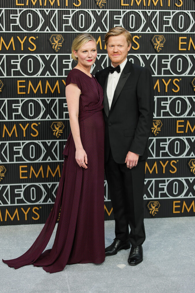 Kirsten Dunst and Jesse Plemons attend the 75th Primetime Emmy Awards at Peacock Theater on January 15, 2024 in Los Angeles, California.