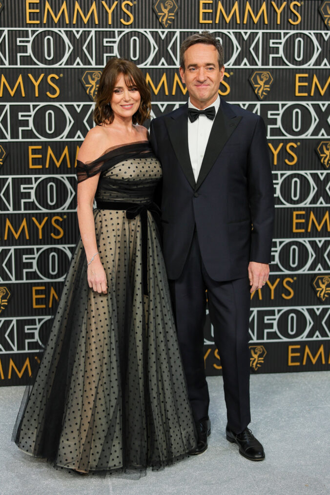 Keeley Hawes and Matthew Macfadyen attend the 75th Primetime Emmy Awards at Peacock Theater on January 15, 2024 in Los Angeles, California.