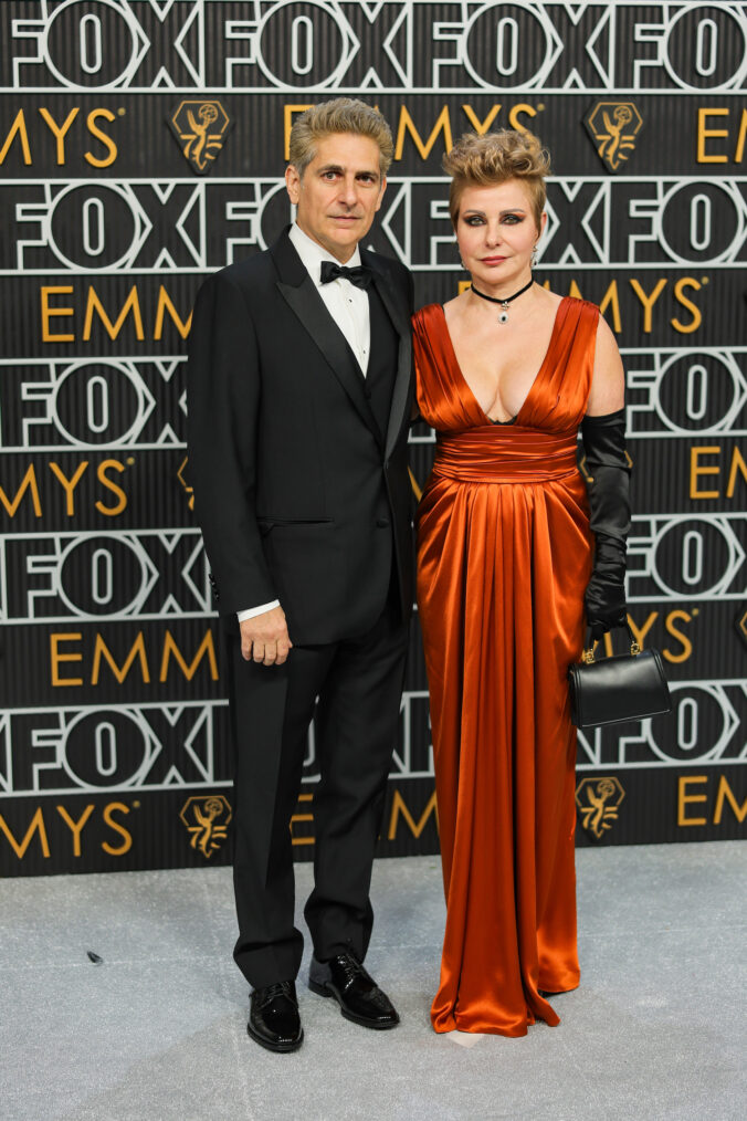 Michael Imperioli and Victoria Imperioli attend the 75th Primetime Emmy Awards at Peacock Theater on January 15, 2024 in Los Angeles, California.