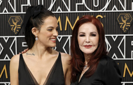 Riley Keough and Priscilla Presley attends the 75th Primetime Emmy Awards at Peacock Theater on January 15, 2024 in Los Angeles, California.