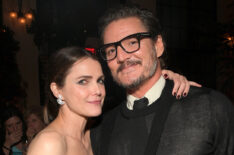 Keri Russell and Pedro Pascal attend the 2024 Netflix Primetime Emmys after party on January 15, 2024 in Los Angeles, California.