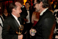 Kieran Culkin and Pedro Pascal attend attends the HBO & Max Post Emmys Reception at San Vicente Bungalows on January 15, 2024 in West Hollywood, California.
