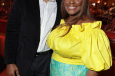 Luke Tennie (L) and Retta seen at the Apple TV+ Emmy Awards post ceremony reception at Mother Wolf on January 15, 2024 in Los Angeles, California.