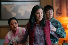 Stephanie Hsu, Michelle Yeoh, and Ke Huy Quan in 'Everything Everywhere All at Once'