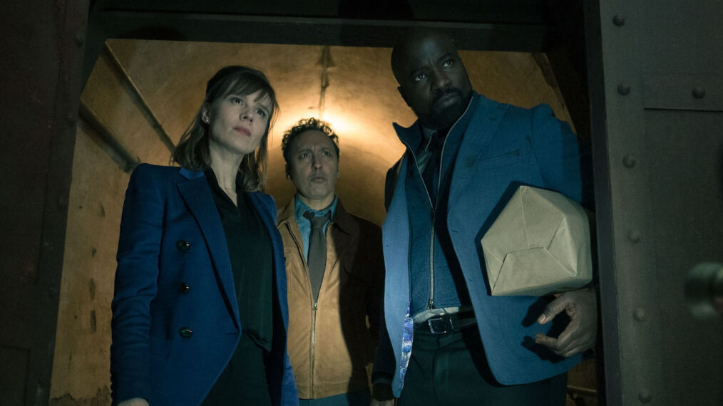 Katja Herbers as Kristen Bouchard, Aasif Mandvi as Ben Shakir and Mike Colter as David Acosta in 'Evil' - Season 4, Episode 5