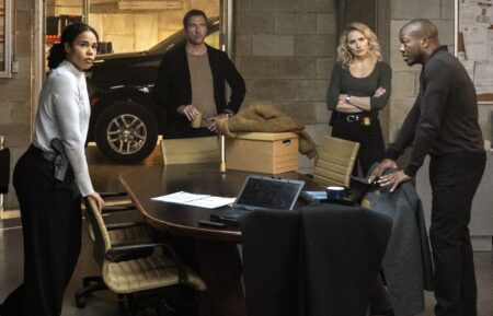 Roxy Sternberg as Special Agent Sheryll Barnes, Dylan McDermott as Supervisory Special Agent Remy Scott, Shantel VanSanten as Nina Chase, and Edwin Hodge as Special Agent Ray Cannon — 'FBI: Most Wanted' Season 5 Premiere