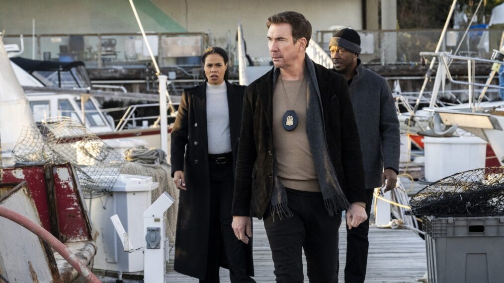 Roxy Sternberg as Special Agent Sheryll Barnes, Dylan McDermott as Supervisory Special Agent Remy Scott, and Edwin Hodge as Special Agent Ray Cannon — 'FBI: Most Wanted' Season 5 Premiere
