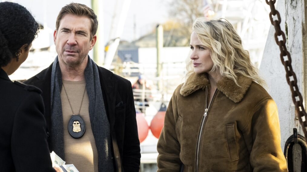 Dylan McDermott as Supervisory Special Agent Remy Scott and Shantel VanSanten as Nina Chase in 'FBI: Most Wanted' Season 5 Premiere