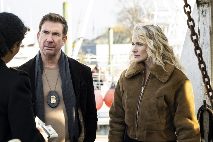 Dylan McDermott als Supervisory Special Agent Remy Scott und Shantel VanSanten als Nina Chase in der Premiere der fünften Staffel von „FBI: Most Wanted“.