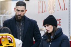 Zeeko Zaki as Special Agent Omar Adom ‘OA’ Zidan and Missy Peregrym as Special Agent Maggie Bell in the 'FBI' Season 6 Premiere