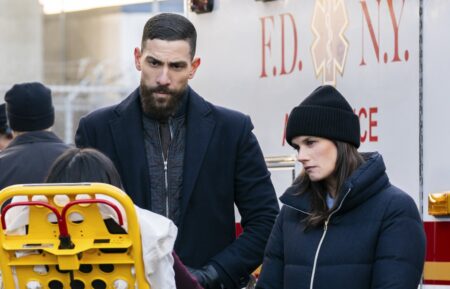 Zeeko Zaki as Special Agent Omar Adom ‘OA’ Zidan and Missy Peregrym as Special Agent Maggie Bell in the 'FBI' Season 6 Premiere