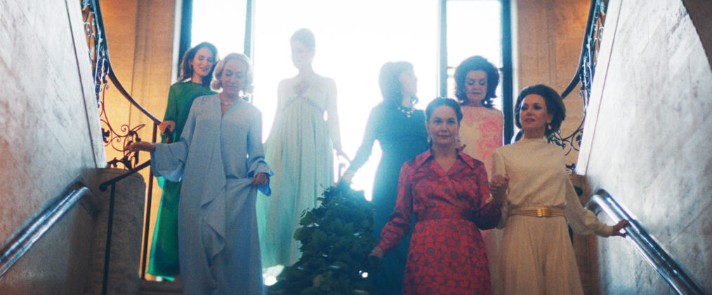 Chloe Sevigny as C.Z. Guest, Naomi Watts as Babe Paley, and Diane Lane as Slim Keith in 'Feud: Capote Vs. The Swans'