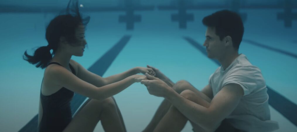 Andrea Bang and Robbie Amell in 'Float' (2024)