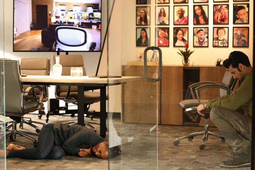 Shanola Hampton as Gabi Mosely and Karan Oberoi as Dahn Rana in the 'Found' Season 1 Finale