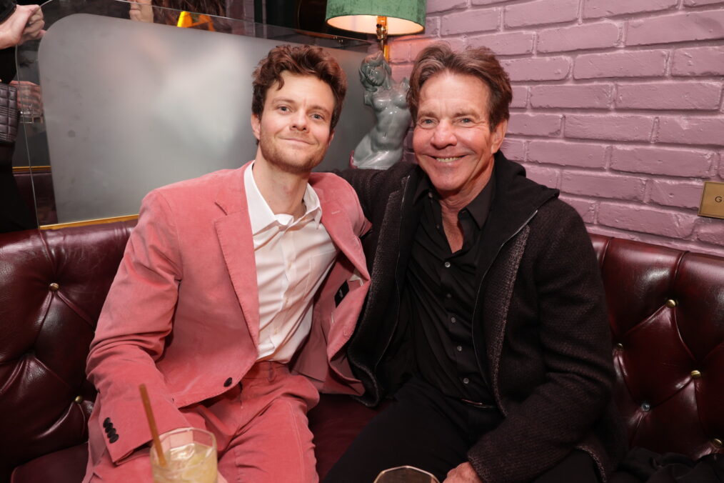 Father-son duo Jack and Dennis Quaid at the 2024 Golden Globes