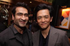 Kumail Nanjiani and John Cho at the 2024 Golden Globes