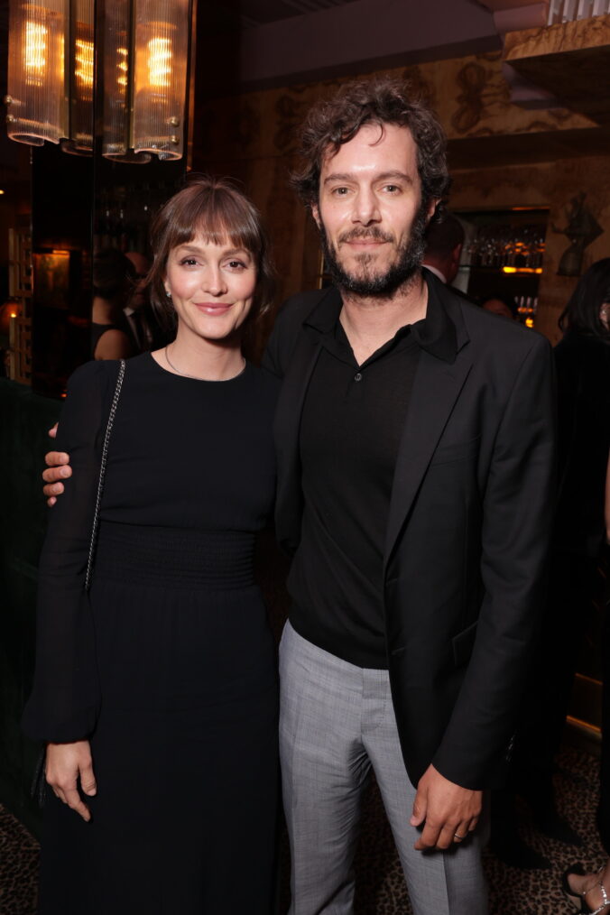 Leighton Meester and Adam Brody at the 2024 Golden Globes