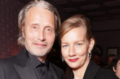 Mads Mikkelsen and Sandra Hüller at the 2024 Golden Globes