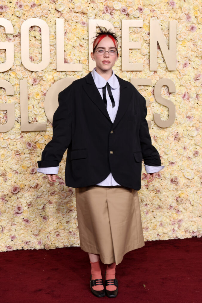 Billie Eilish attends the 81st Annual Golden Globe Awards