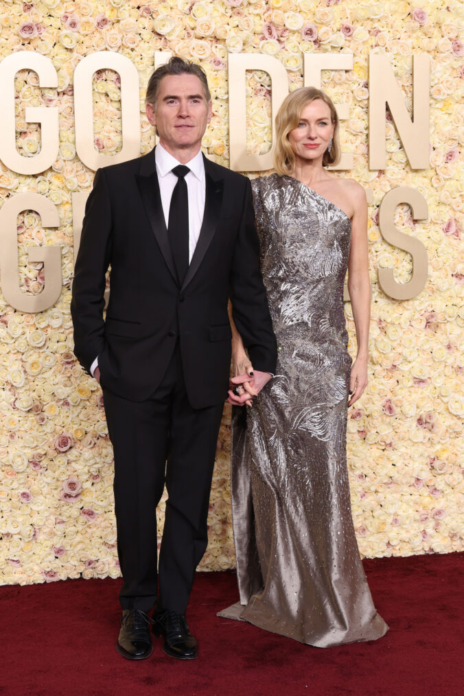 Billy Crudup and Naomi Watts attend the 81st Annual Golden Globe Awards