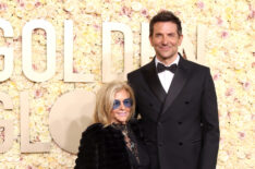Gloria Campano and Bradley Cooper attend the 81st Annual Golden Globe Awards