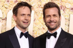 Patrick J. Adams and Gabriel Macht attend the 81st Annual Golden Globe Awards