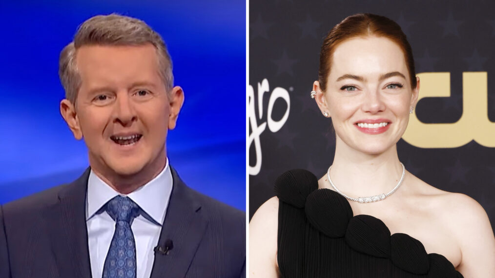 Ken Jennings and Emma Stone