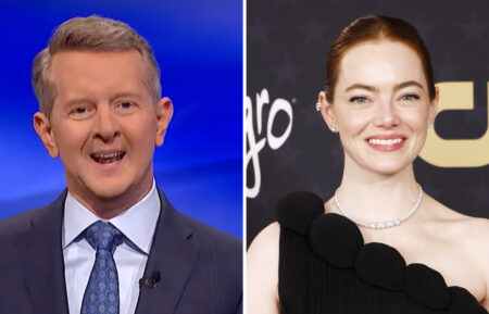 Ken Jennings and Emma Stone