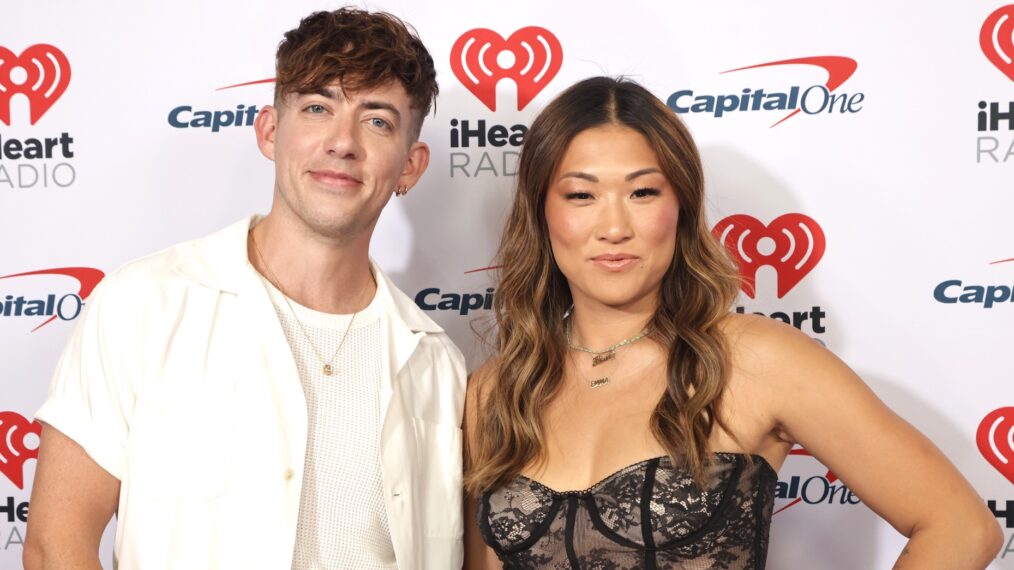 Kevin McHale and Jenna Ushkowitz at iHeart Radio Music Festival