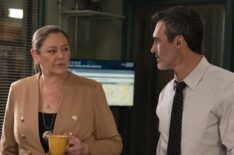 Camryn Manheim as Lt. Kate Dixon and Reid Scott as Det. Vincent Riley in the 'Law & Order' Season 23 Premiere